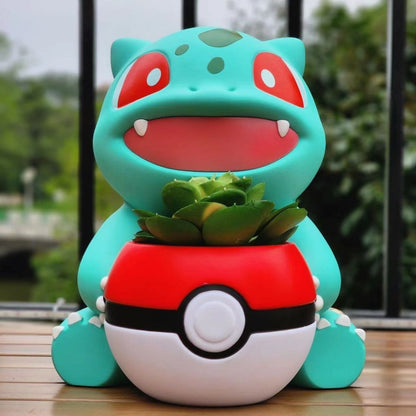 Pokemon Flowerpot - Pikachu, Charmander, Squirtle, Bulbasaur Planter Figure