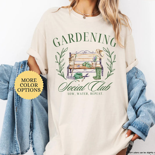 Gardening Social Club, Plant Mom Gift, Plant Lover Gift, Gardener Tee