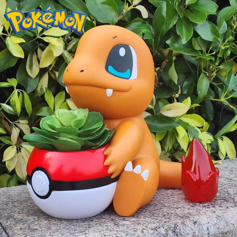 Pokemon Flowerpot - Pikachu, Charmander, Squirtle, Bulbasaur Planter Figure