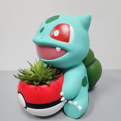 Pokemon Flowerpot - Pikachu, Charmander, Squirtle, Bulbasaur Planter Figure