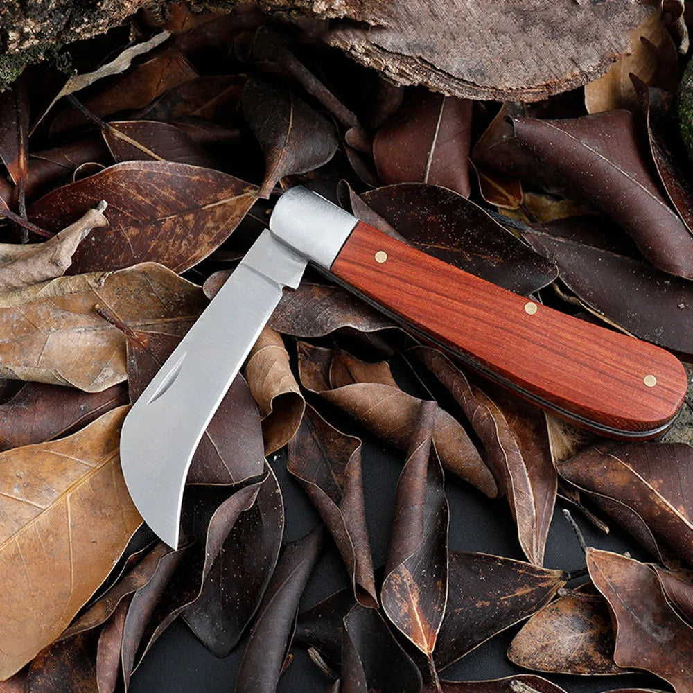 Garden Grafting Knife Stainless Steel Mushroom Electrician Folding Pocket Knife