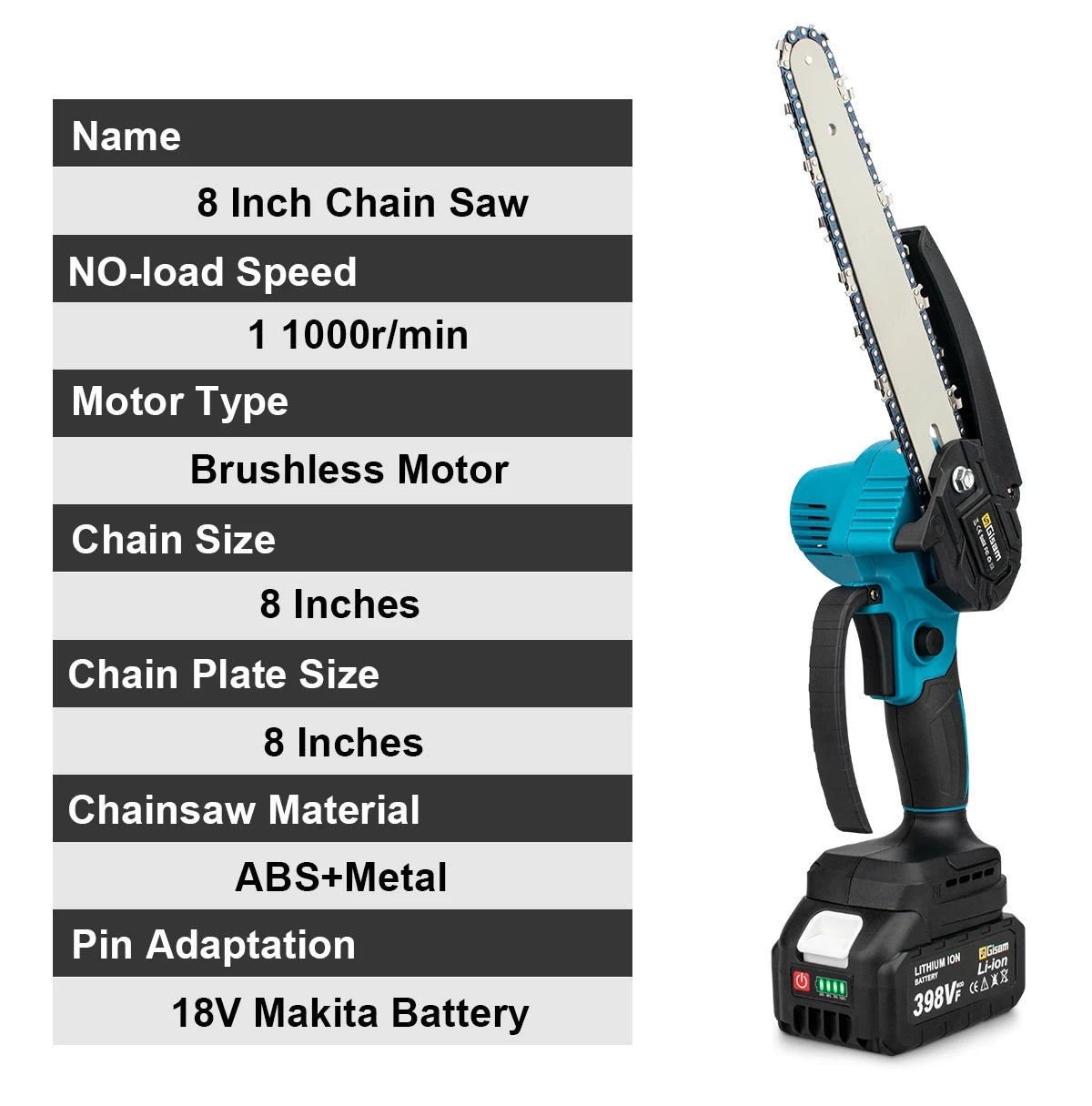 8 Inch Brushless Electric Saw Handheld