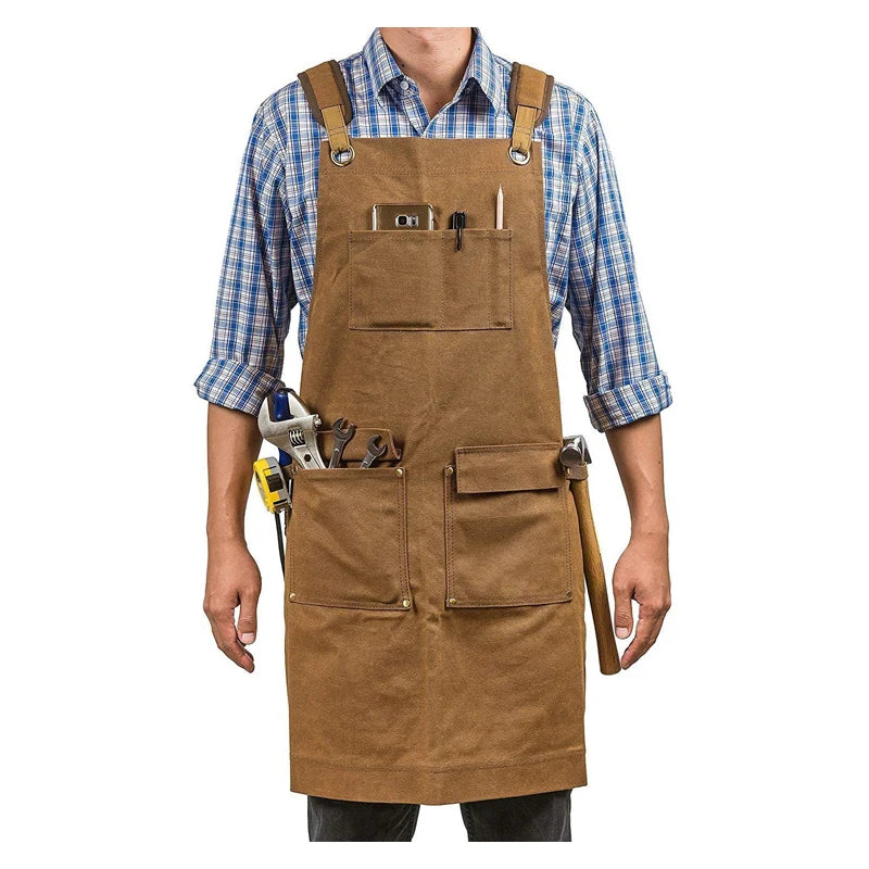 Thickened Canvas Waterproof Long Apron