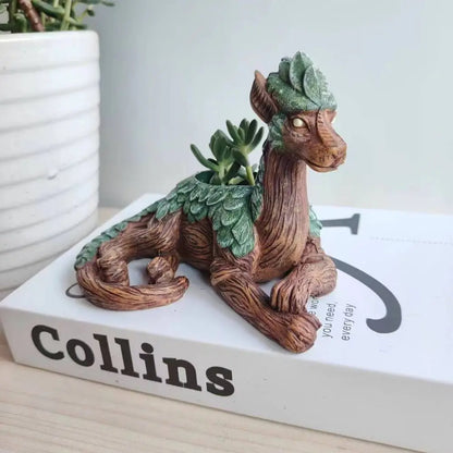 Creative Dragon Tree Planter, Succulent Planter, Garden Statue