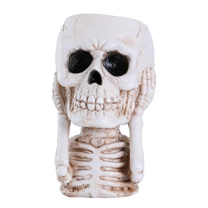 Skull Head Flower Pots Gothic Skeleton Planter Container