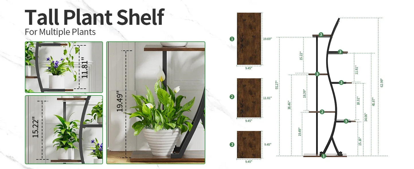 Metal Plant Shelf for Corner & Flower Display