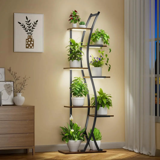 Metal Plant Shelf for Corner & Flower Display