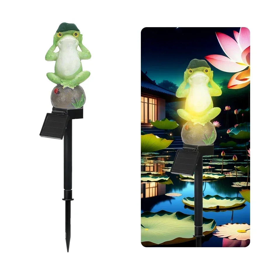 Creative Waterproof  Solar Resin Mushroom House Light