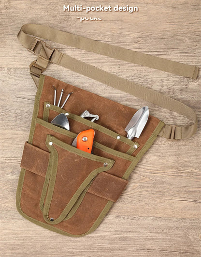 Multi-pockets Canvas Tool Waist Bag with Belt