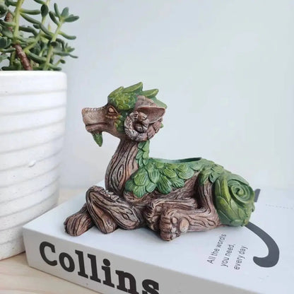 Creative Dragon Tree Planter, Succulent Planter, Garden Statue