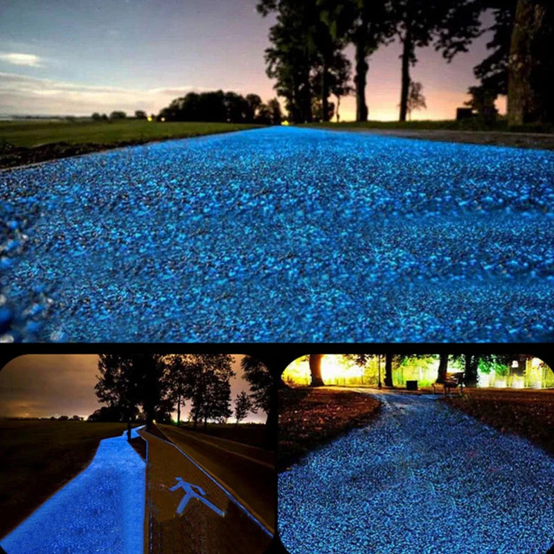 1000-3000Pcs Luminous Sand Glow In The Dark Pebbles Stone Home Garden