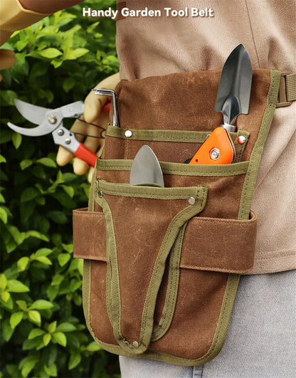 Multi-pockets Canvas Tool Waist Bag with Belt