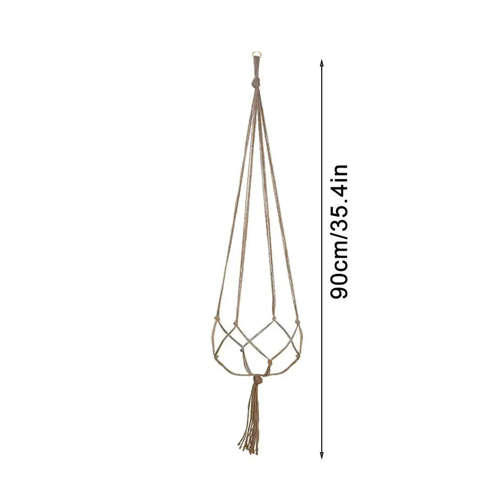 Braided Rope Hanging Basket - Macrame Flower Pot Holder