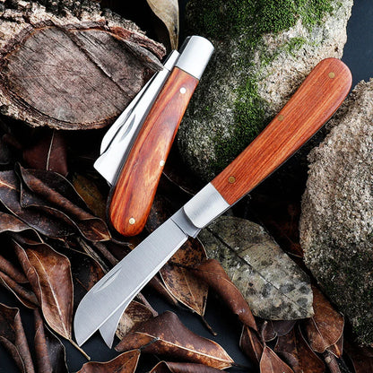 Garden Grafting Knife Stainless Steel Mushroom Electrician Folding Pocket Knife