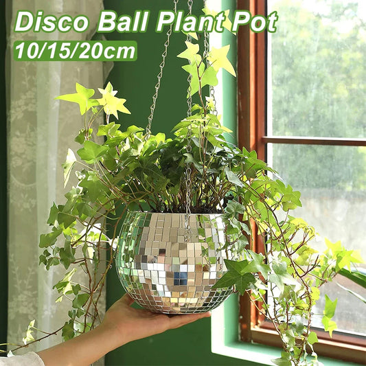 Disco Ball Hanging Planter