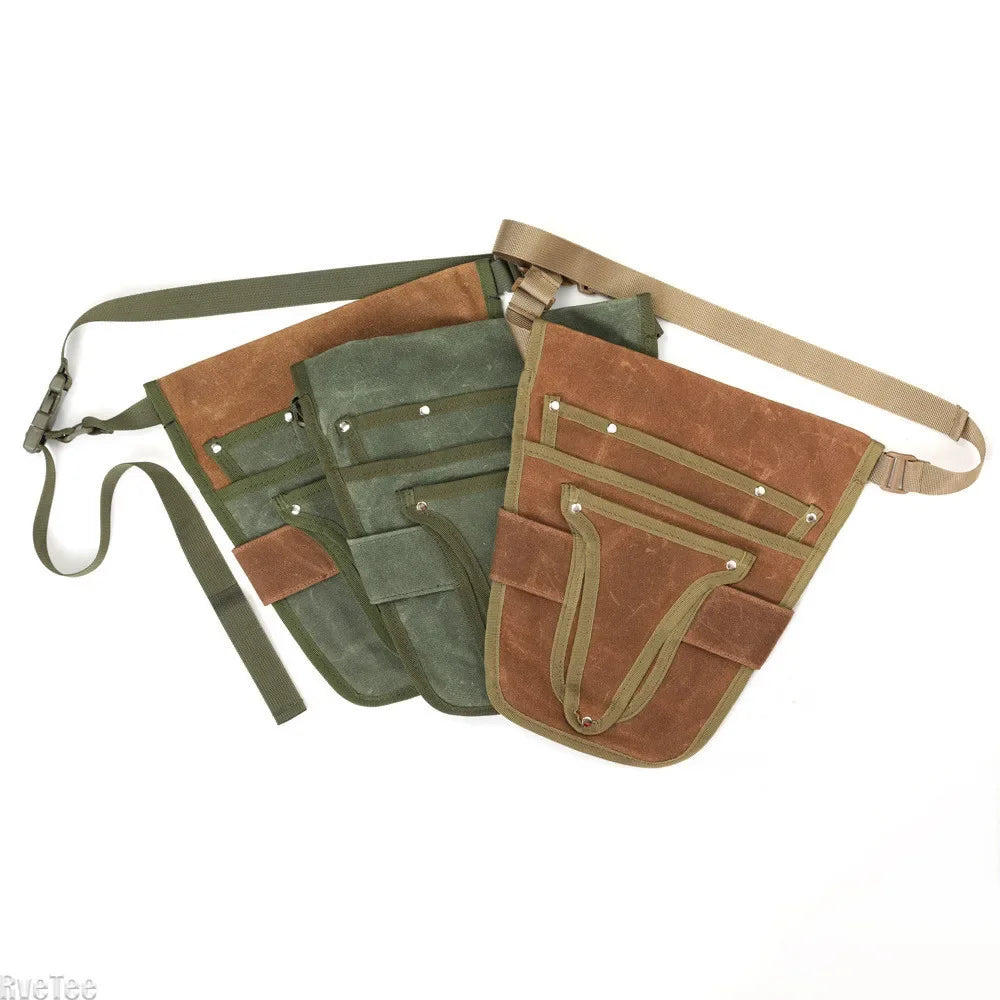 Multi-pockets Canvas Tool Waist Bag with Belt