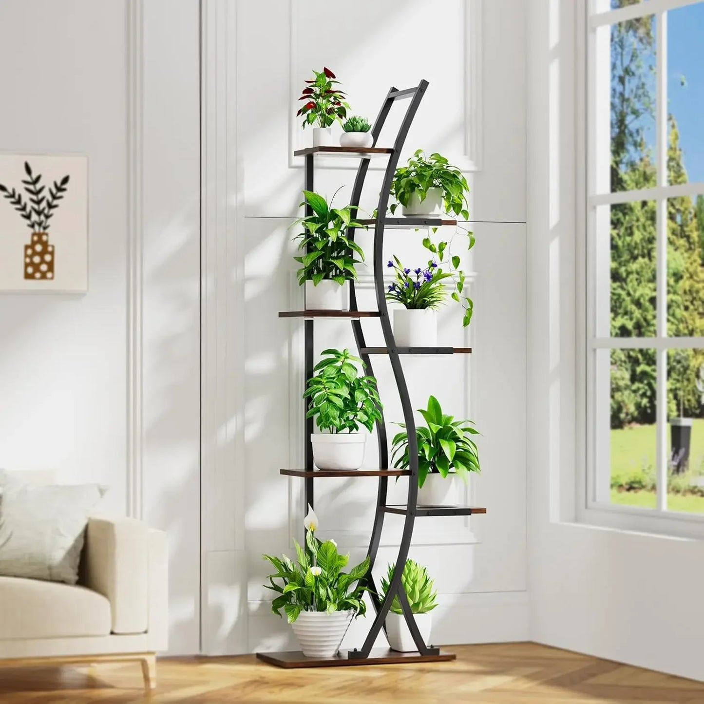 Metal Plant Shelf for Corner & Flower Display